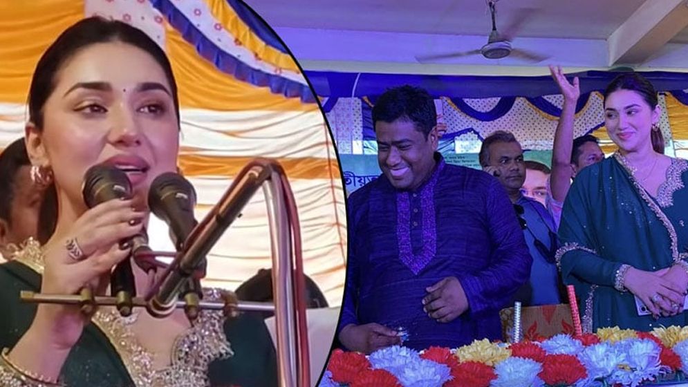 আ.লীগ থেকে নির্বাচন করতে চাওয়া অপু বিশ্বাস বিএনপির কর্মসূচিতে